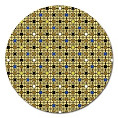 Persian Blocks Desert Magnet 5  (round) by jumpercat