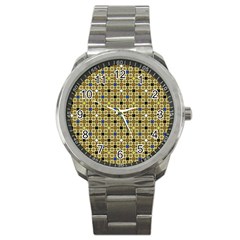 Persian Blocks Desert Sport Metal Watch by jumpercat