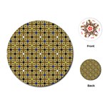 Persian Blocks Desert Playing Cards (Round)  Front