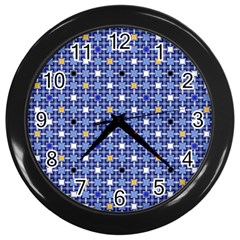 Persian Block Sky Wall Clocks (black) by jumpercat