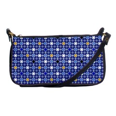 Persian Block Sky Shoulder Clutch Bags by jumpercat