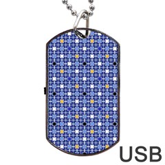 Persian Block Sky Dog Tag Usb Flash (two Sides) by jumpercat