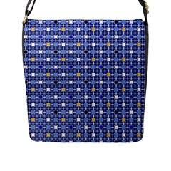 Persian Block Sky Flap Messenger Bag (l)  by jumpercat