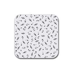 Music Tones Light Rubber Coaster (square)  by jumpercat