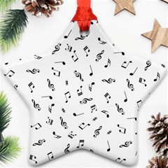 Music Tones Light Star Ornament (two Sides) by jumpercat