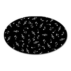 Music Tones Black Oval Magnet by jumpercat