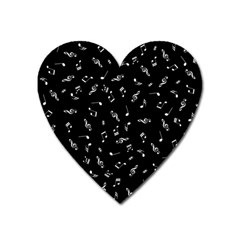 Music Tones Black Heart Magnet by jumpercat