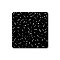 Music Tones Black Square Magnet by jumpercat