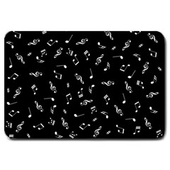 Music Tones Black Large Doormat  by jumpercat