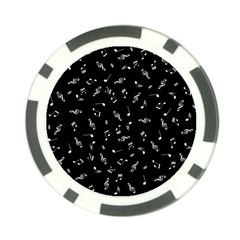 Music Tones Black Poker Chip Card Guard by jumpercat