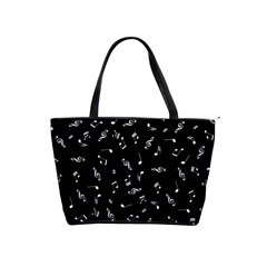 Music Tones Black Shoulder Handbags by jumpercat