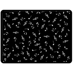 Music Tones Black Fleece Blanket (large)  by jumpercat