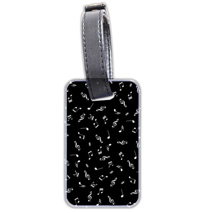 Music Tones Black Luggage Tags (Two Sides)