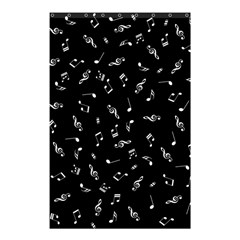 Music Tones Black Shower Curtain 48  X 72  (small)  by jumpercat