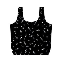 Music Tones Black Full Print Recycle Bags (m)  by jumpercat