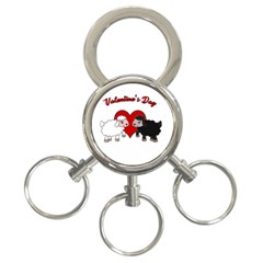 Valentines Day - Sheep  3-ring Key Chains by Valentinaart