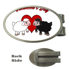 Valentines Day - Sheep  Money Clips (oval)  by Valentinaart