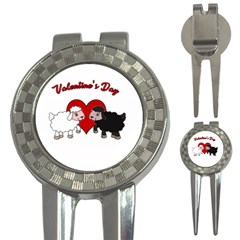 Valentines Day - Sheep  3-in-1 Golf Divots by Valentinaart