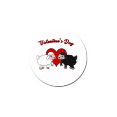 Valentines Day - Sheep  Golf Ball Marker by Valentinaart