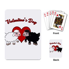 Valentines Day - Sheep  Playing Card by Valentinaart