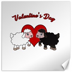 Valentines Day - Sheep  Canvas 20  X 20   by Valentinaart