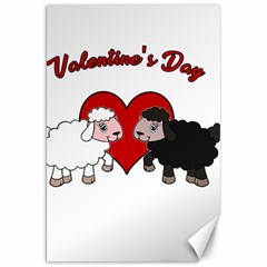 Valentines Day - Sheep  Canvas 20  X 30   by Valentinaart