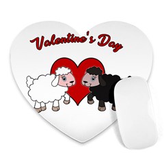 Valentines Day - Sheep  Heart Mousepads by Valentinaart