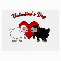 Valentines Day - Sheep  Large Glasses Cloth by Valentinaart