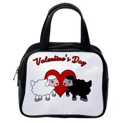 Valentines Day - Sheep  Classic Handbags (one Side) by Valentinaart