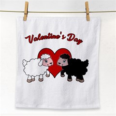 Valentines Day - Sheep  Face Towel by Valentinaart