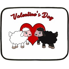 Valentines Day - Sheep  Fleece Blanket (mini) by Valentinaart