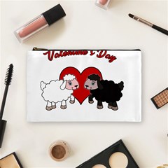 Valentines Day - Sheep  Cosmetic Bag (medium)  by Valentinaart