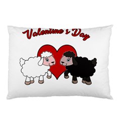 Valentines Day - Sheep  Pillow Case (two Sides) by Valentinaart