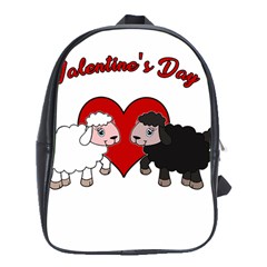 Valentines Day - Sheep  School Bag (xl) by Valentinaart