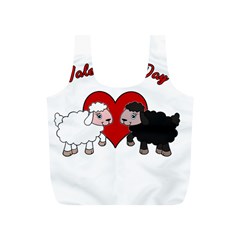 Valentines Day - Sheep  Full Print Recycle Bags (s)  by Valentinaart