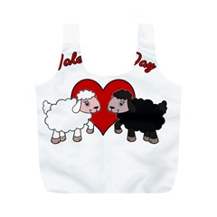 Valentines Day - Sheep  Full Print Recycle Bags (m)  by Valentinaart