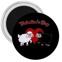 Valentines Day - Sheep  3  Magnets by Valentinaart