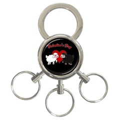 Valentines Day - Sheep  3-ring Key Chains by Valentinaart