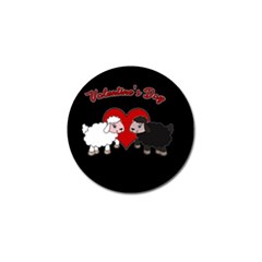 Valentines Day - Sheep  Golf Ball Marker by Valentinaart