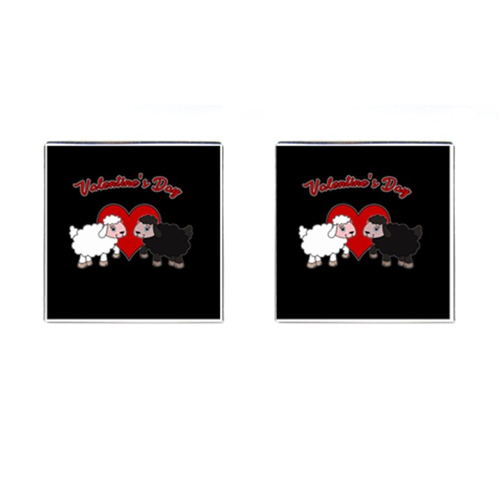 Valentines day - Sheep  Cufflinks (Square)