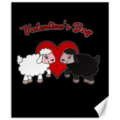 Valentines Day - Sheep  Canvas 8  X 10  by Valentinaart