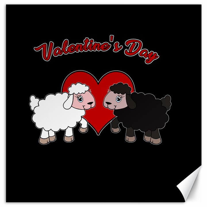 Valentines day - Sheep  Canvas 20  x 20  