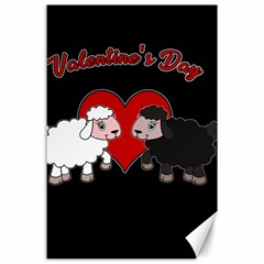 Valentines Day - Sheep  Canvas 24  X 36  by Valentinaart