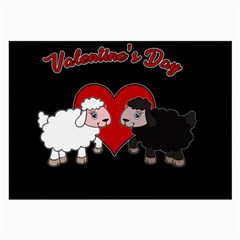 Valentines Day - Sheep  Large Glasses Cloth by Valentinaart