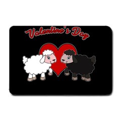 Valentines Day - Sheep  Small Doormat  by Valentinaart