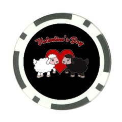 Valentines Day - Sheep  Poker Chip Card Guard by Valentinaart