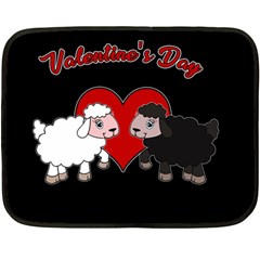 Valentines Day - Sheep  Fleece Blanket (mini) by Valentinaart