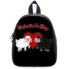 Valentines Day - Sheep  School Bag (small) by Valentinaart