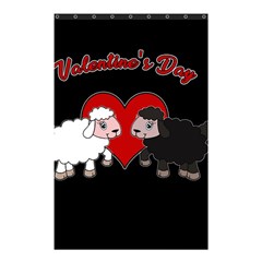 Valentines Day - Sheep  Shower Curtain 48  X 72  (small)  by Valentinaart