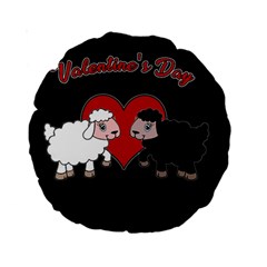 Valentines Day - Sheep  Standard 15  Premium Round Cushions by Valentinaart